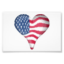 USA flagga som målar Streched Fotontryck
