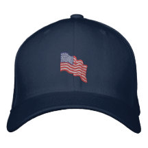 USA flagga som OBS vinkar Kepor