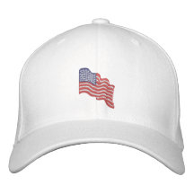 USA flagga som vinkar W Keps