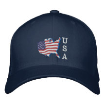 USA flaggakarta OBS Broderade Kepsar