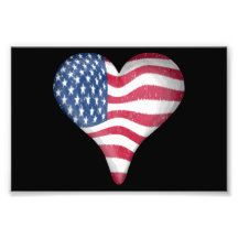 USA flaggamålning Fotontryck