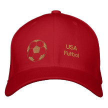USA Futbol lock med broderad fotbollboll Broderade Baseball Kepsar