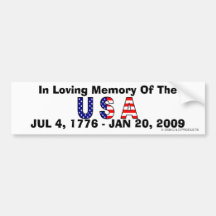 USA minnesbildekal