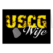 uscg99wifeblk hälsnings kort