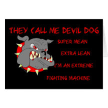 USMC dem appell mig djävulenhund Hälsnings Kort