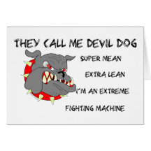 USMC dem appell mig djävulenhund Hälsningskort
