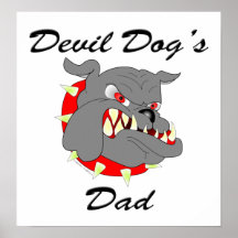 Usmc-djävulenhund affisch för pappa