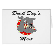 Usmc-djävulenhund mamma hälsningskort
