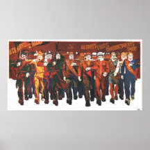 USSR CCCP kalla krigetsovjet - facklig propaganda  Affisch