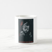 USSR CCCP kalla krigetsovjet - facklig propaganda  Kaffe Kopp