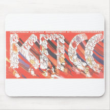 USSR CCCP kalla krigetsovjet - facklig propaganda  Musmattor