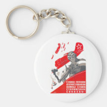 USSR CCCP kalla krigetsovjet - facklig propaganda  Nyckelringar