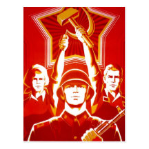 USSR CCCP kalla krigetsovjet - facklig propaganda  Vykort