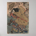 Utagawa Kuniyoshi - Kinhyoshi Yorin träsnitttryck Print