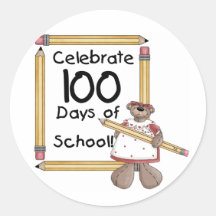 Uthärda den 100. dagen av skolar Tshirts och gåvor Klistermärken