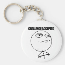 Utmaning accepterade Keychain Nyckel Ringar