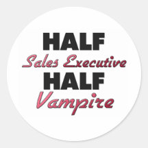 Utöva halv vampyr för halva Salar Runda Klistermärken