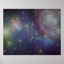 Utrymme, stjärnor, galaxer och nebulas posters