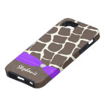 Utskrivaven band och Rhinestone för giraff mönster iPhone 5 Case-Mate Cases