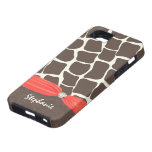 Utskrivaven band och Rhinestone för giraff mönster iPhone 5 Cover