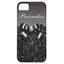 Utskrivavna svart- & vitSequins, pilbåge & diamant iPhone 5 Case-Mate Skydd