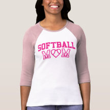 Utslagsplats för baseball för softballmamma rosa tröja