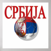 Utslagsplatser för Serbia fotbollgåvor och för Srb Affisch