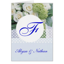 Utsmyckad anpassningsbar Notecard för Monogrambrev Kort