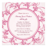Utsmyckad blom- baby showerinbjudan (rosor)