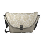 Utsmyckad blom- beige för art nouveaumönster 2 messenger bag