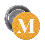 Utsmyckad blom- Monogram - brev M Knappar