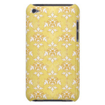 Utsmyckad damast för guldgultsaffran iPod touch case