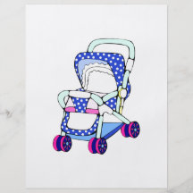 Utsmyckad grafisk baby med hjärtfelbarnvagn flygblad designs