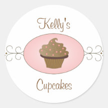 Utsmyckad muffins klistermärken