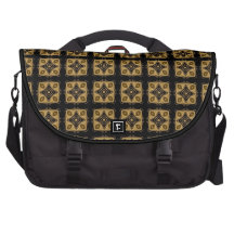 Utsmyckade guld- diamanter och kvadrerar mönster G Bag För Laptop