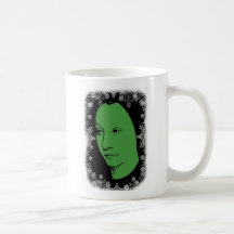 Utsmyckat ansikte kaffe kopp