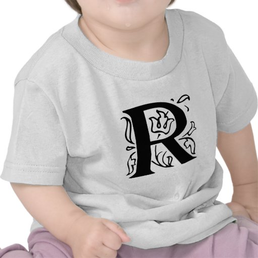 Utsmyckat brev R T Shirt