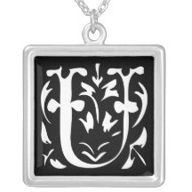 Utsmyckat halsband för Monogram för bröllop för vi