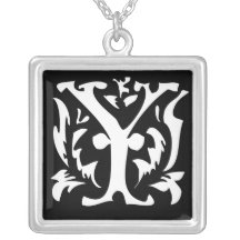 Utsmyckat halsband för Monogram för bröllop för vi
