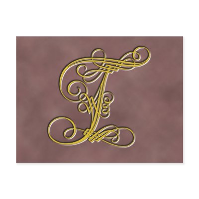 Utsmyckat Monogrambrev T från beverlytazangel