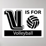 V är för volleyboll affisch