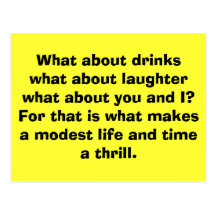 Vad om drinkswhat om laughterwhat om… vykort