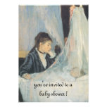 Vagga av Berthe Morisot, elegant baby shower Anpassningsbara Inbjudningskort