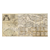 Väggen kartlägger kartan av Själland Danmark 1655 