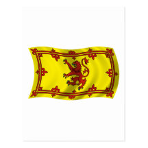 Vågigt den Skottland flagga Vykort