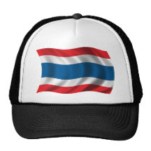 Vågigt den Thailand flagga Mesh Kepsar