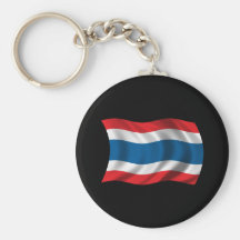 Vågigt den Thailand flagga Nyckelring