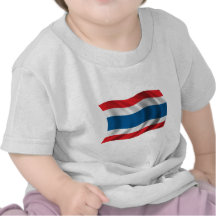 Vågigt den Thailand flagga T Shirt