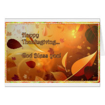 Vågrät för hälsningkort - happy thanksgiving 1