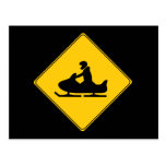 VägteckenSnowmobile Vykort